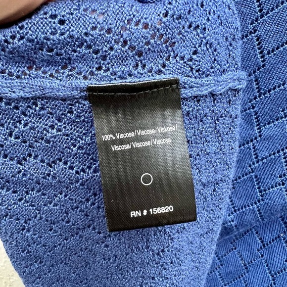 NWT Allison Jamie crochet top sweater in provincial blue Small - Picture 6 of 9